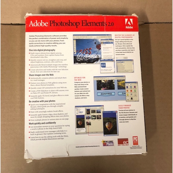 Adobe Photoshop Elements 2.0 - PC or Mac - unused - Picture 4 of 9